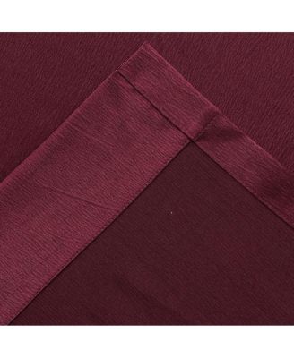 Ultra Lux Faux Silk Regency Crinkle Rod Pocket Semi Sheer Crystal Beaded Window Valance