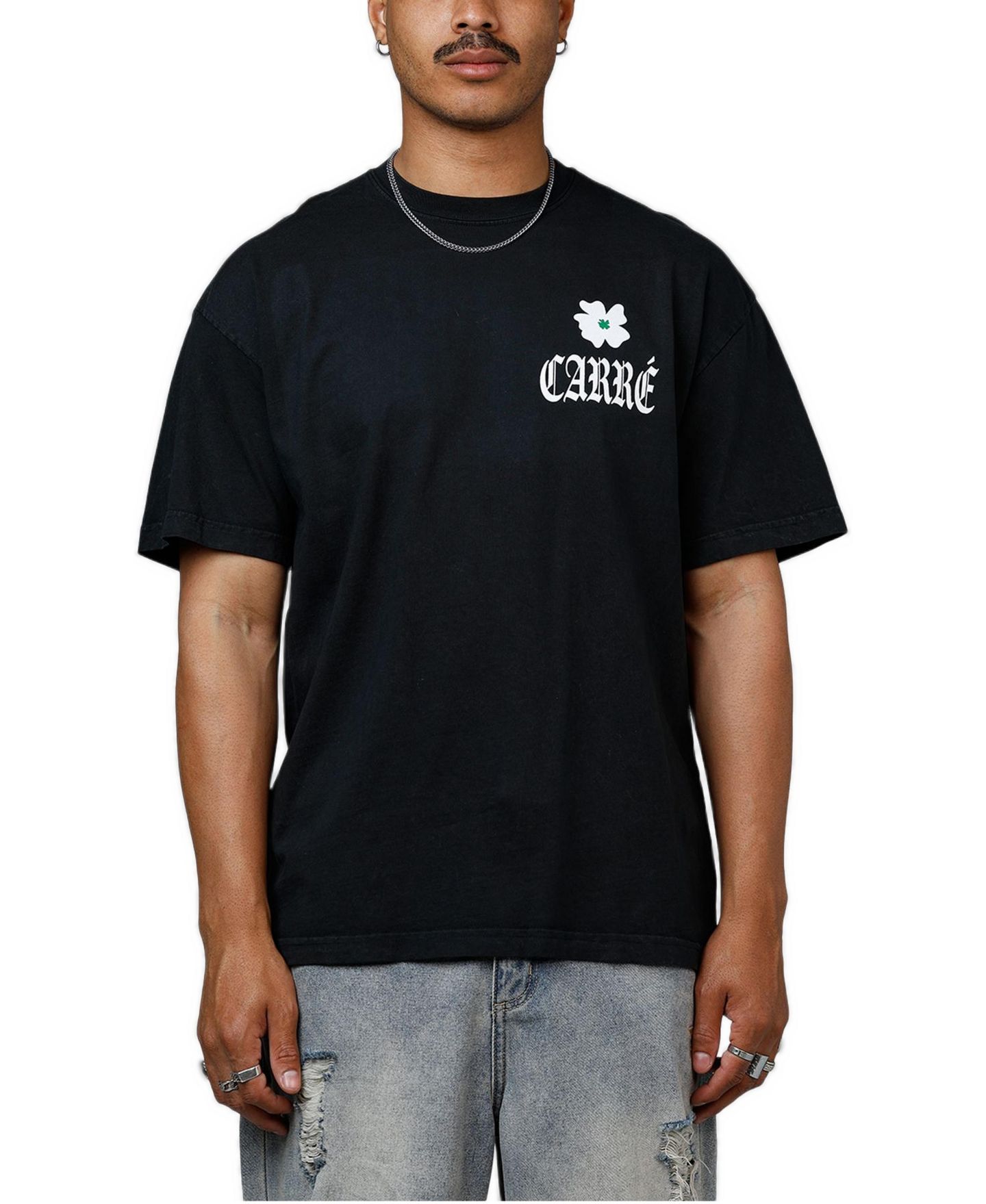 Мужская футболка CARRE Eternal Garden Heavyweight - Black Acidwash M, цвет: Чёрный — фото 1