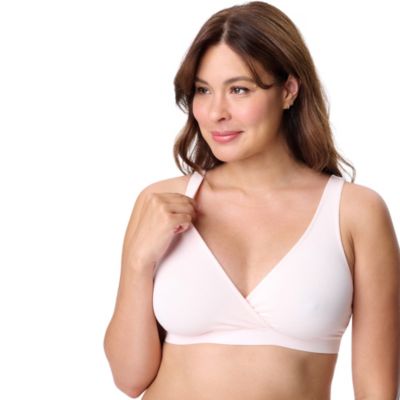 Maternity Motherhood Cotton Wrap Front Nursing Sleep Bralette, 2-Pack