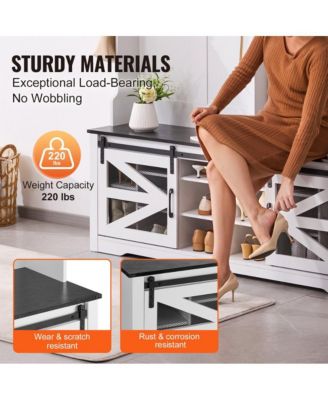 LED Hall Tree Bench with Shoe Storage, 12 Hooks, Shelves, and Seating for Entryway