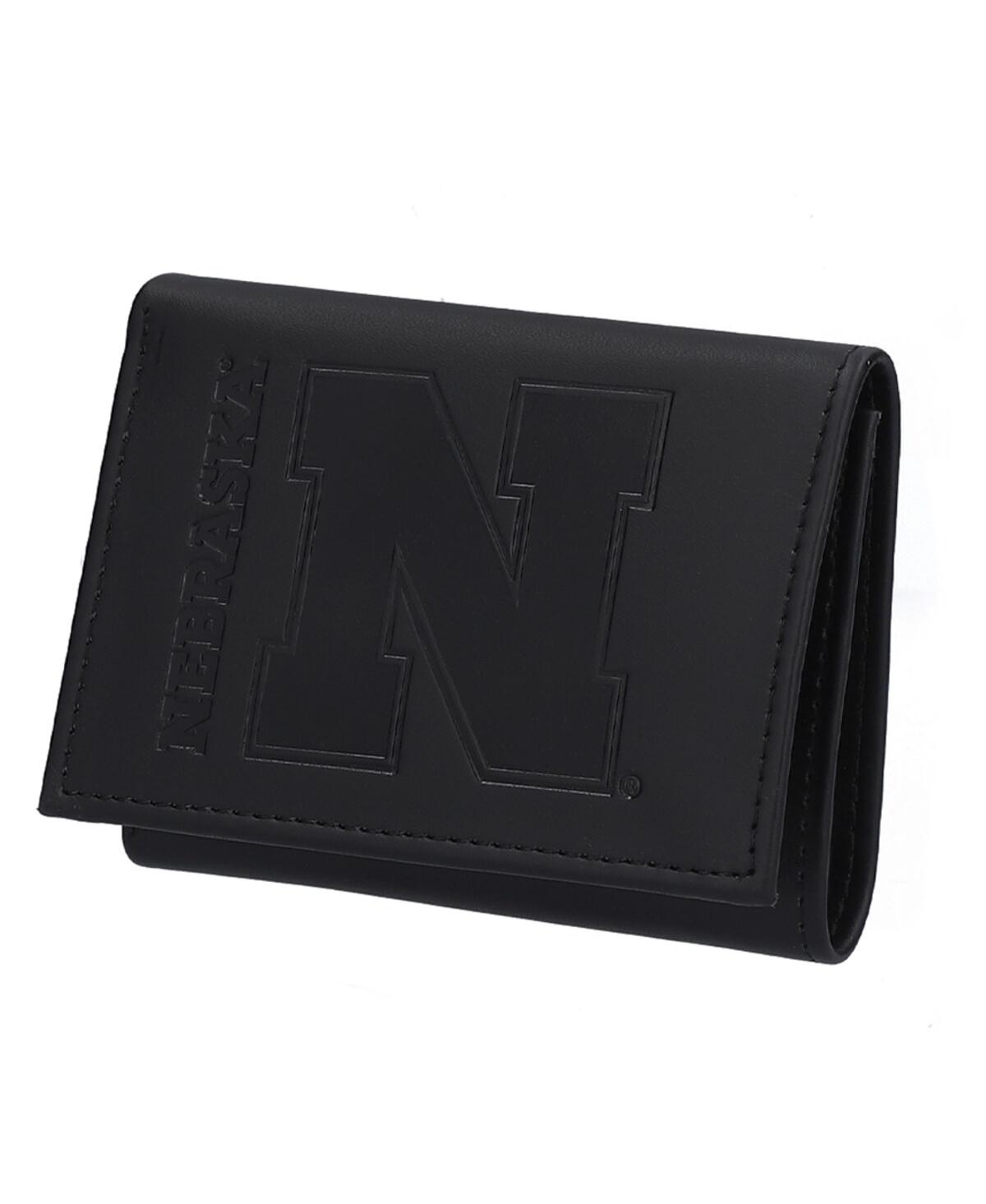 Men's Black Nebraska Huskers Hybrid Tri-Fold Wallet - Black
