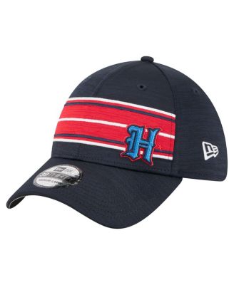 New Era - Men's Navy Houston Texans Stripes 39THIRTY Flex Hat