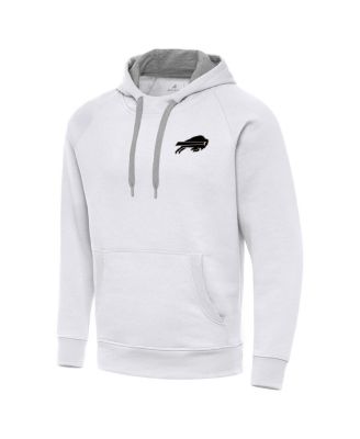 Men's White Buffalo Bills Brushed Carbon Victory Pullover Hoodie