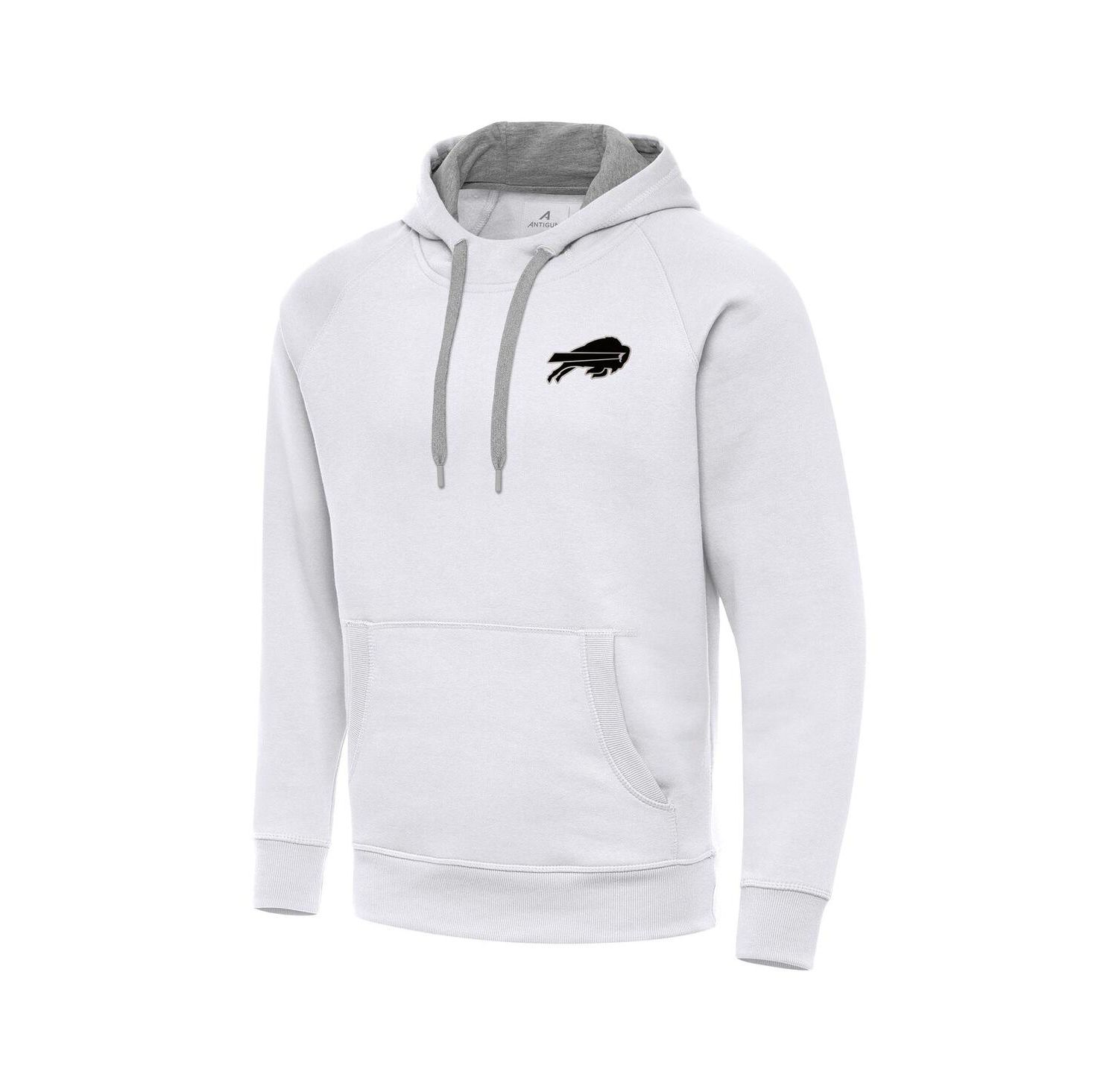 Men's White Buffalo Bills Brushed Carbon Victory Pullover Hoodie