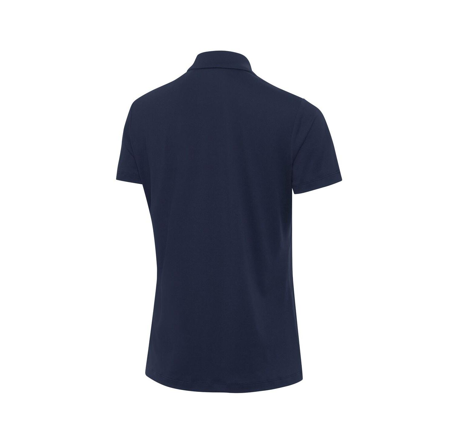 Women's Navy Michigan Wolverines Reprocess Polo Shirt