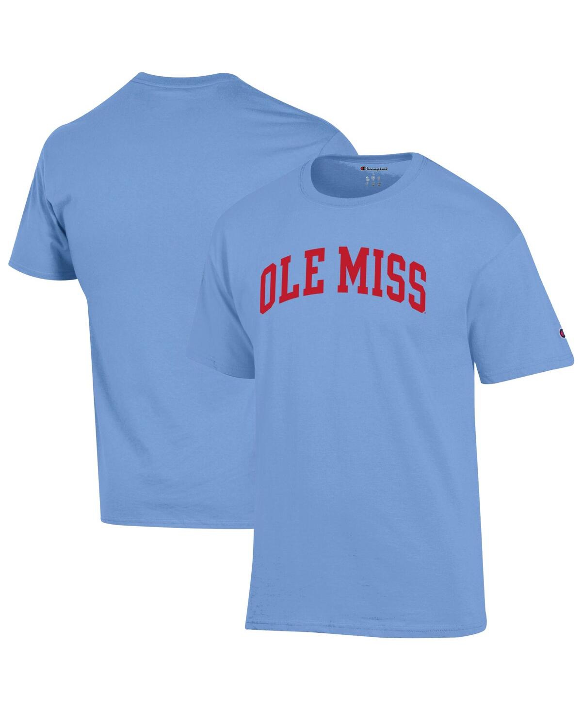 Men's Powder Blue Ole Miss Rebels Basic Arch T-Shirt - Powder Blue