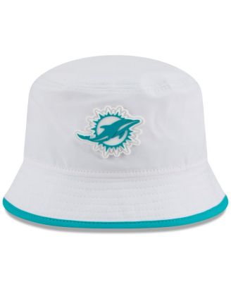 Men's White Miami Dolphins 2025 NFL Training Camp Stretch Bucket Hat