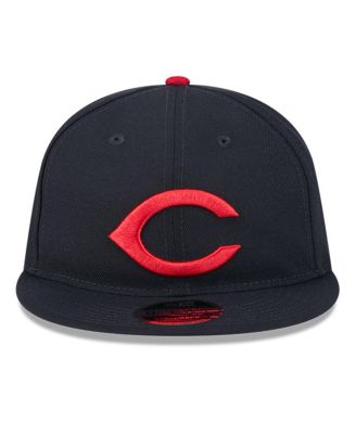 Men's Navy Cleveland Guardians Baseball Hall of Fame Retro Crown 9FIFTY Adjustable Hat