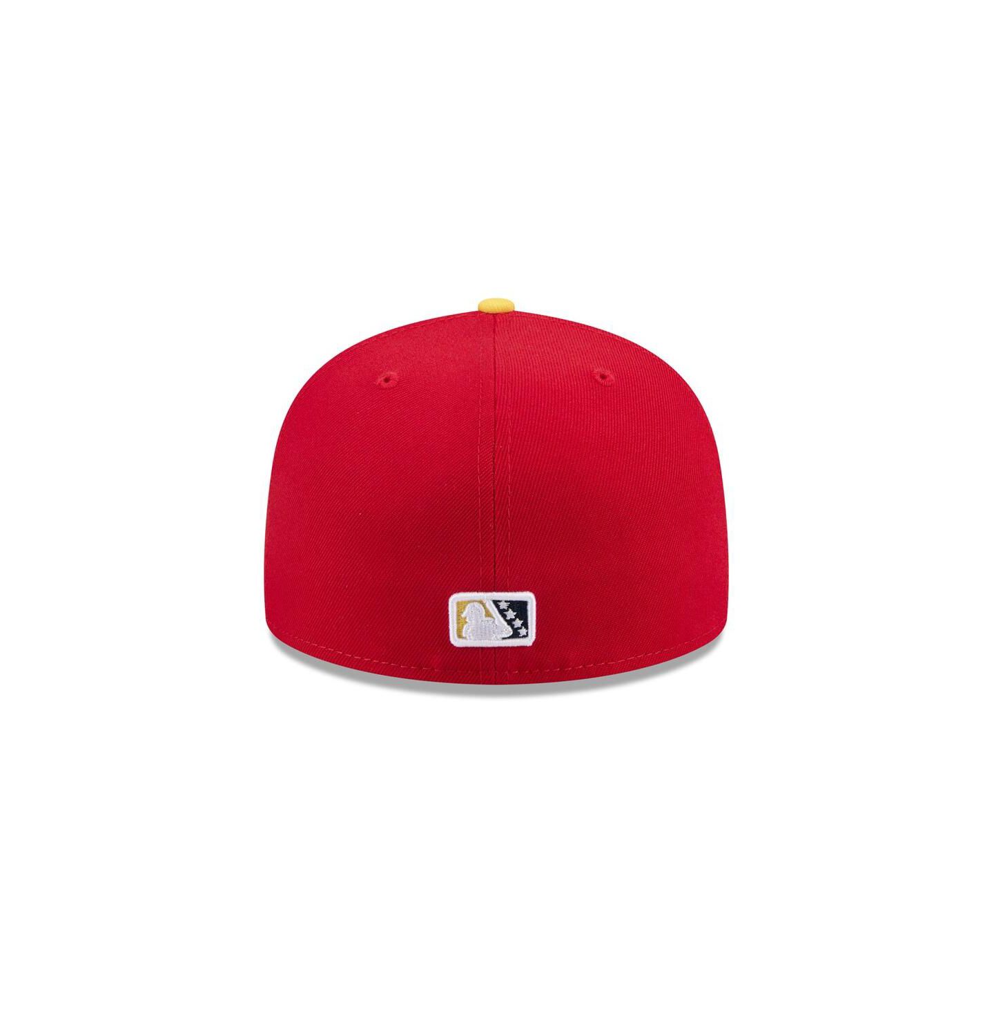 Мужская кепка New Era Red Binghamton Rumble Ponies Theme Nights 59FIFTY Fitted Hat — фото 2