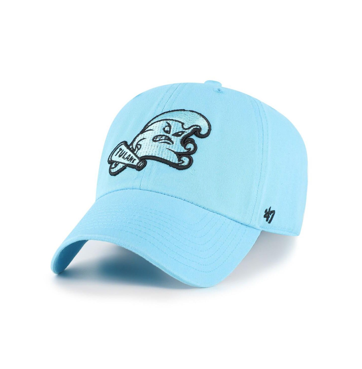 Мужская кепка '47 Brand Coastal Blue Tulane Green Wave Clean Up Adjustable Hat — фото 1