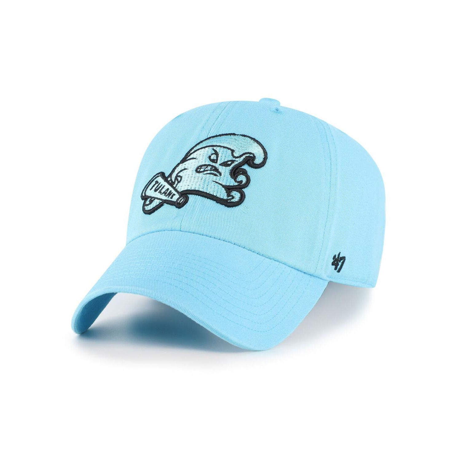 Men's Coastal Blue Tulane Green Wave Clean Up Adjustable Hat