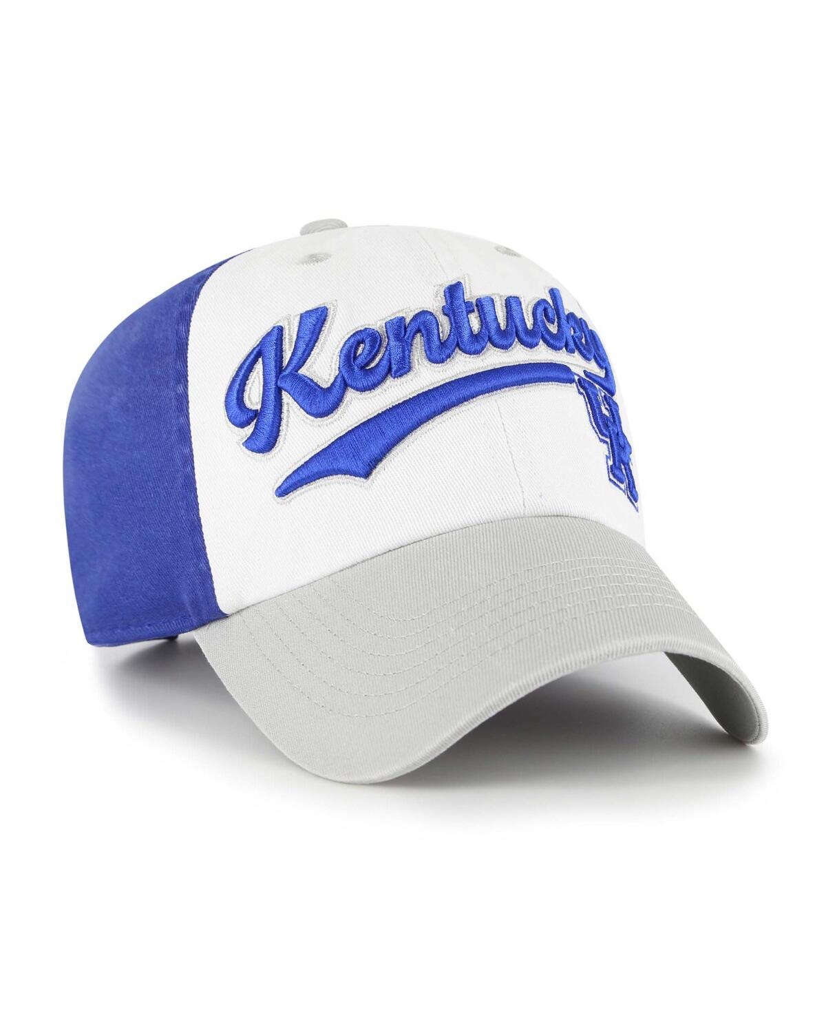 47 Brand Big Boys And Girls White Kentucky Wildcats Scooter Clean Up Adjustable Hat In White