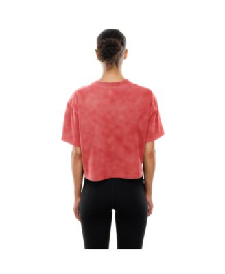 Women's Scarlet San Francisco 49ers Cropped Boxy Sport Classics Mineral Wash T-Shirt