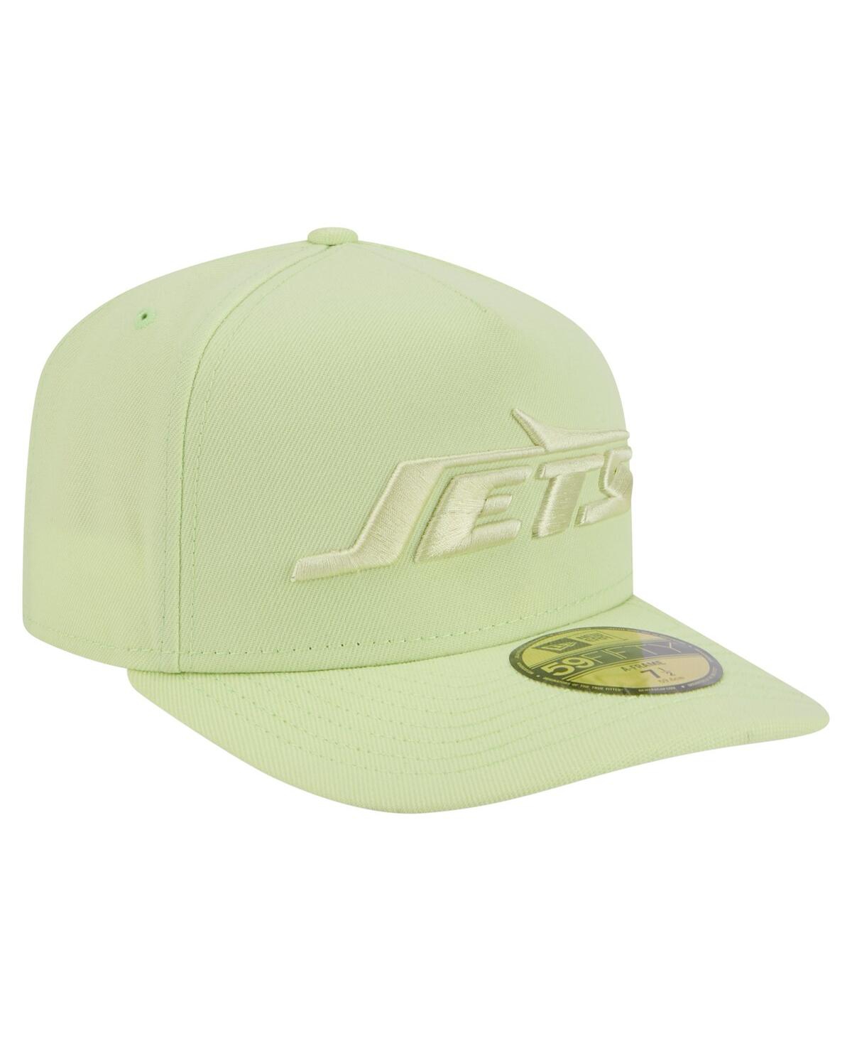 New Era Men's Green New York Jets Color Pack A-frame 59fifty Fitted Hat In Green
