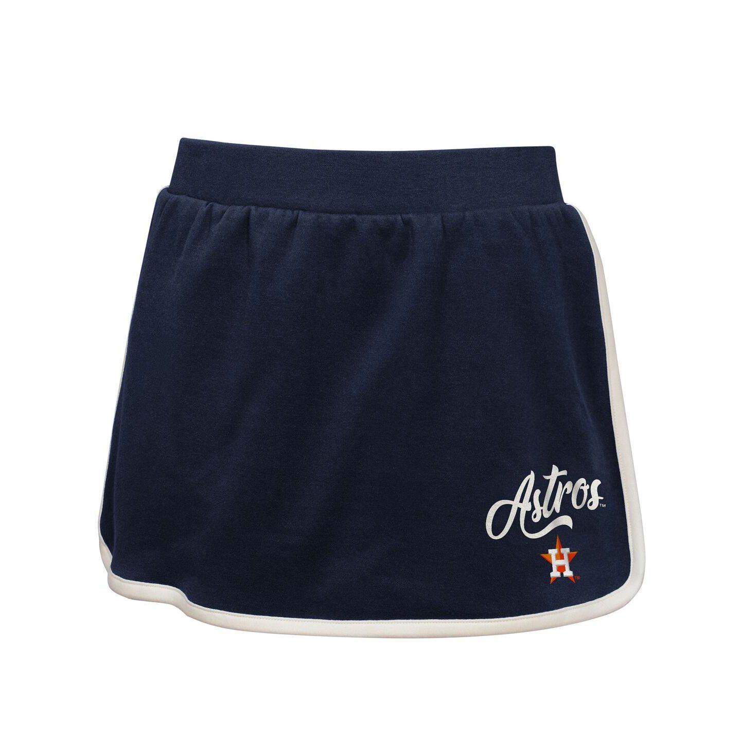 Комплект Outerstuff 2-Piece Navy Houston Astros Base Trainer Johnny Polo Shirt and Skort Set для девочек — фото 3