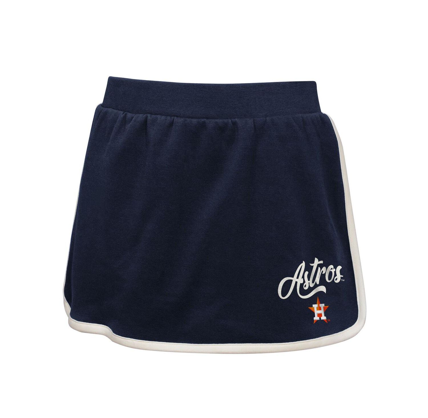 Big Girls 2-Piece Navy Houston Astros Base Trainer Johnny Polo Shirt and Skort Set