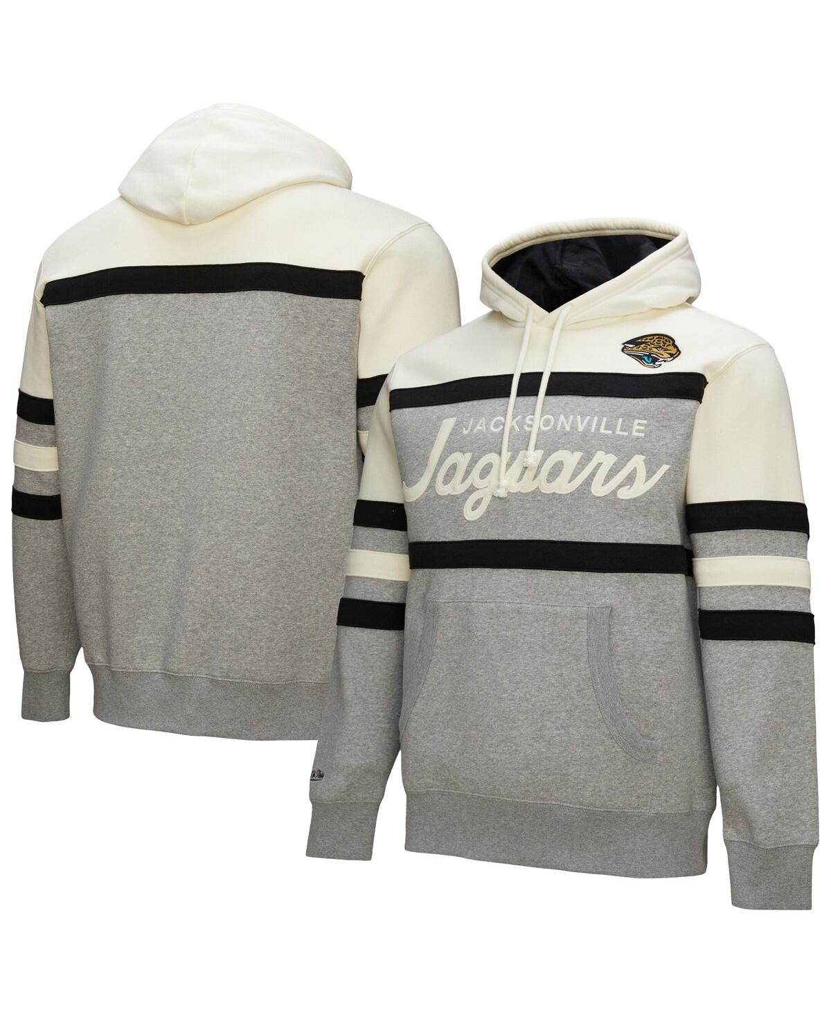 Men's Heather Gray Jacksonville Jaguars Head Coach Logo Pullover Hoodie - Heather Gray