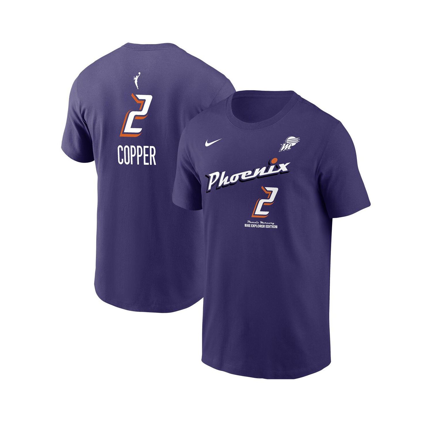 Men's Kahleah Copper Purple Phoenix Mercury Explorer Edition Name & Number T-Shirt