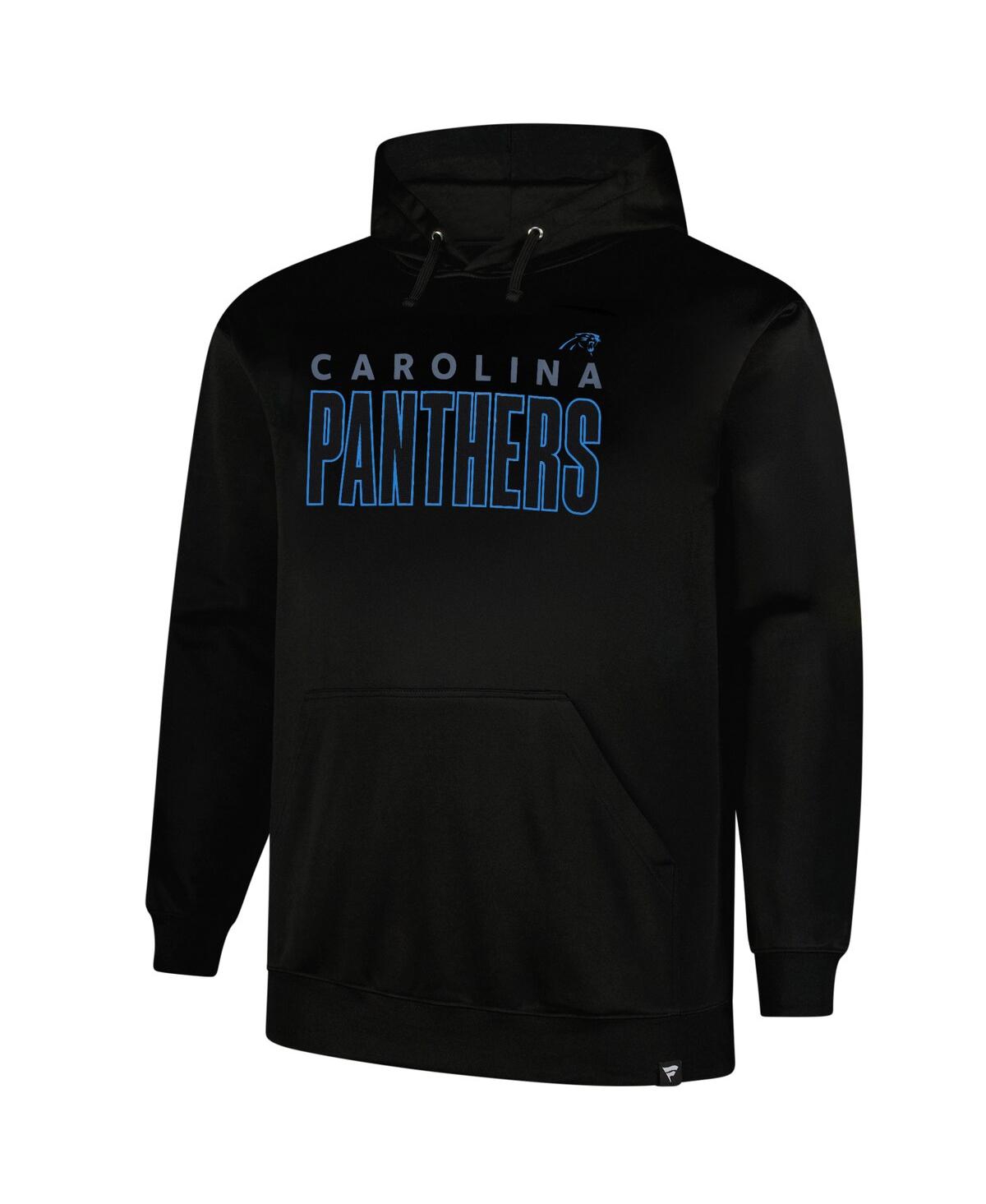 Fanatics Men's Black Carolina Panthers Big Tall Fleece Pullover Hoodie In Black