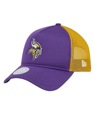 New Era - Big Boys and Girls Purple Minnesota Vikings A-Frame 9FORTY Trucker Adjustable Hat