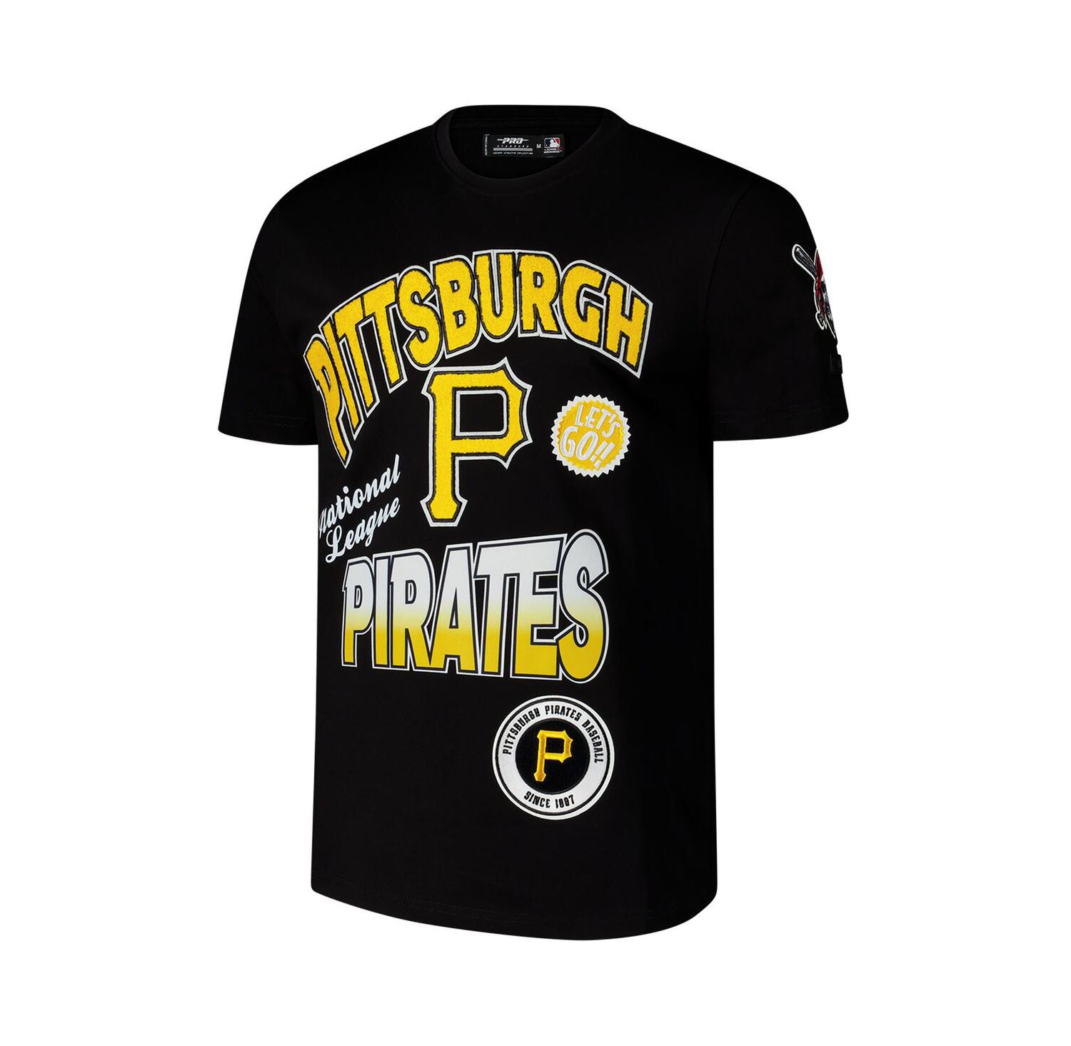 Men's Black Pittsburgh Pirates Turn It Up Dropped Shoulder T-Shirt