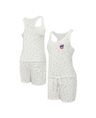 Concepts Sport - Women's Cream Chicago Cubs Gardner Hacci Knit Romper