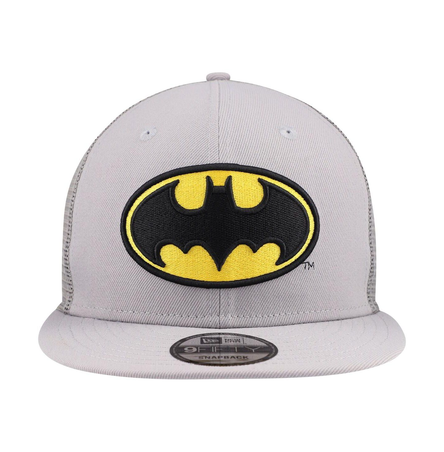 Мужская кепка New Era Gray Batman 9FIFTY Snapback Trucker Hat — фото 4