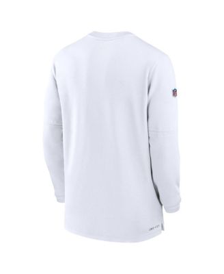 Men's White Seattle Seahawks 2023 Sideline Performance Long Sleeve Tri-Blend Quarter-Zip Top