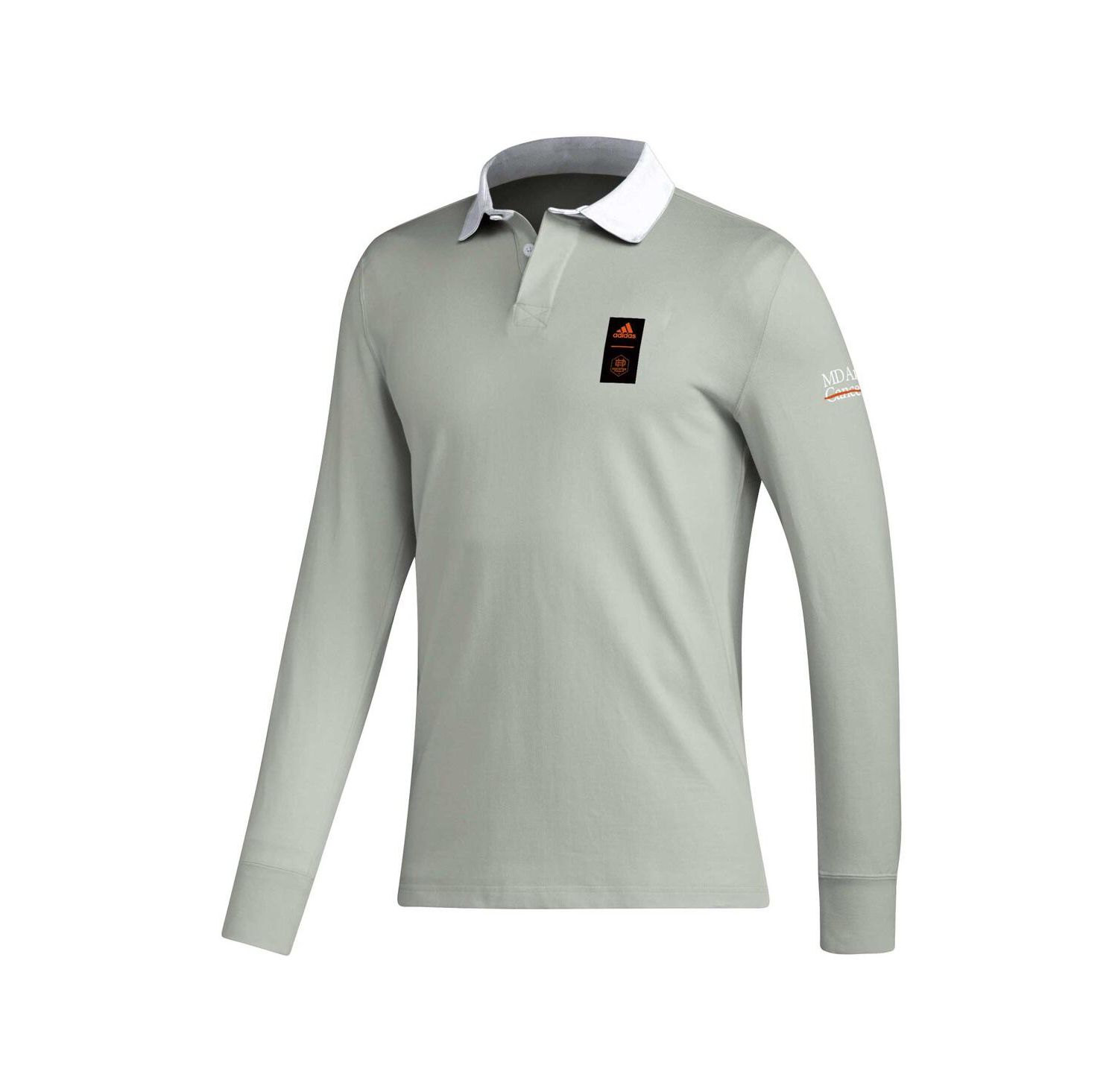 Men's 2023 Player Gray Houston Dynamo FC Travel Long Sleeve Polo Shirt
