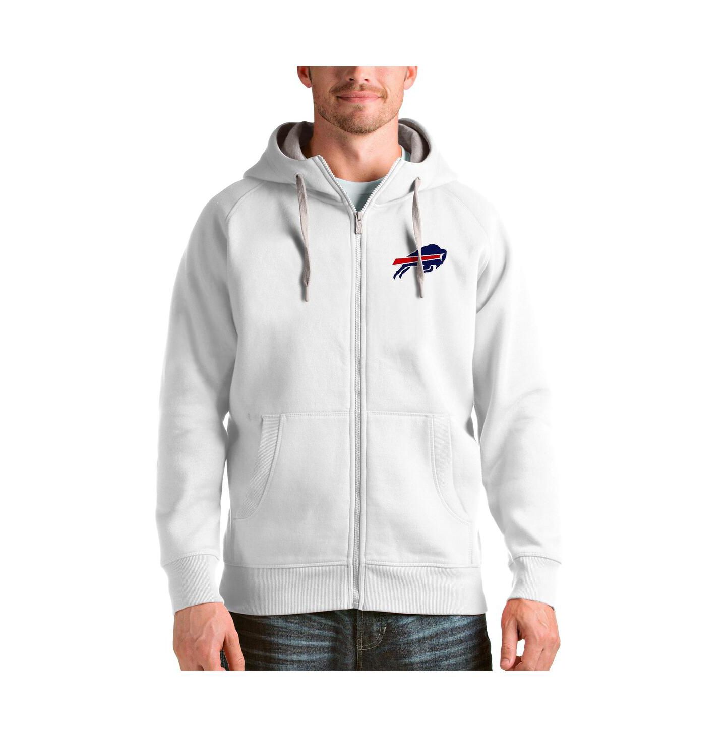 Мужское худи Antigua Buffalo Bills Victory на молнии, White — фото 1