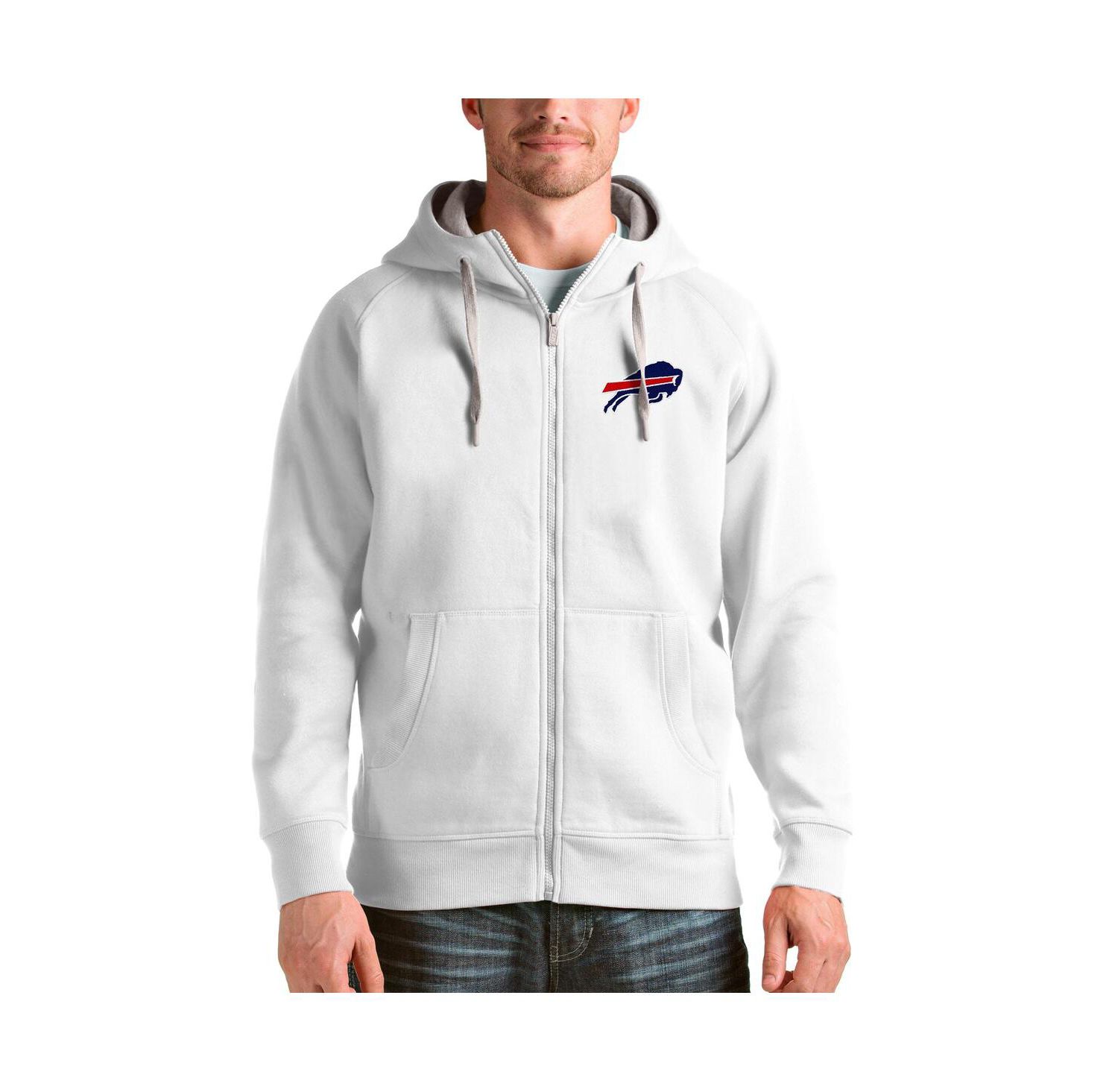 Men's White Buffalo Bills Victory Full-Zip Hoodie