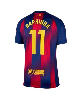 Men's Raphinha Navy Barcelona 2025/26 Home Replica Jersey