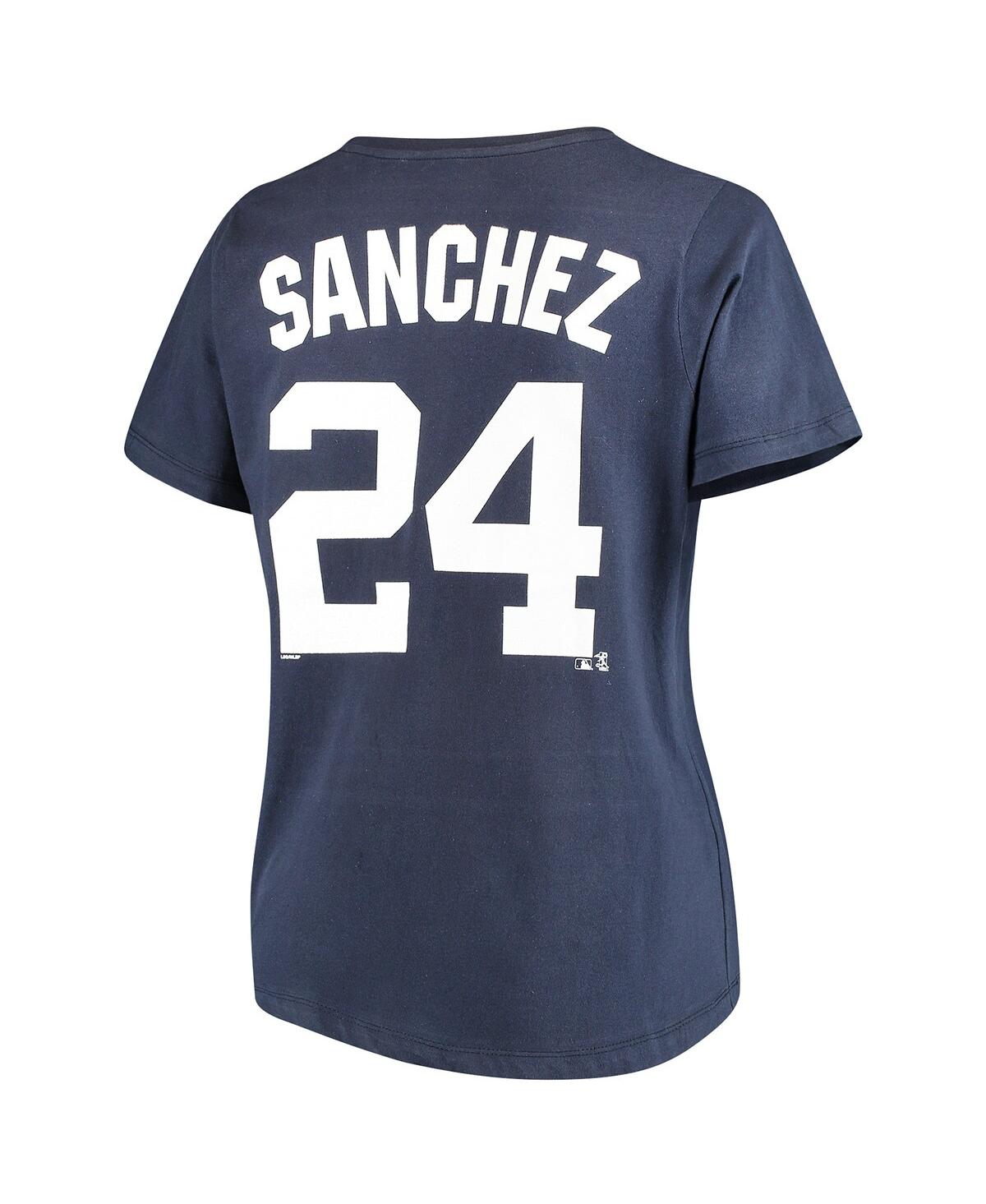 Majestic Women's Gary Sanchez Navy New York Yankees Name Number T-shirt In Blue