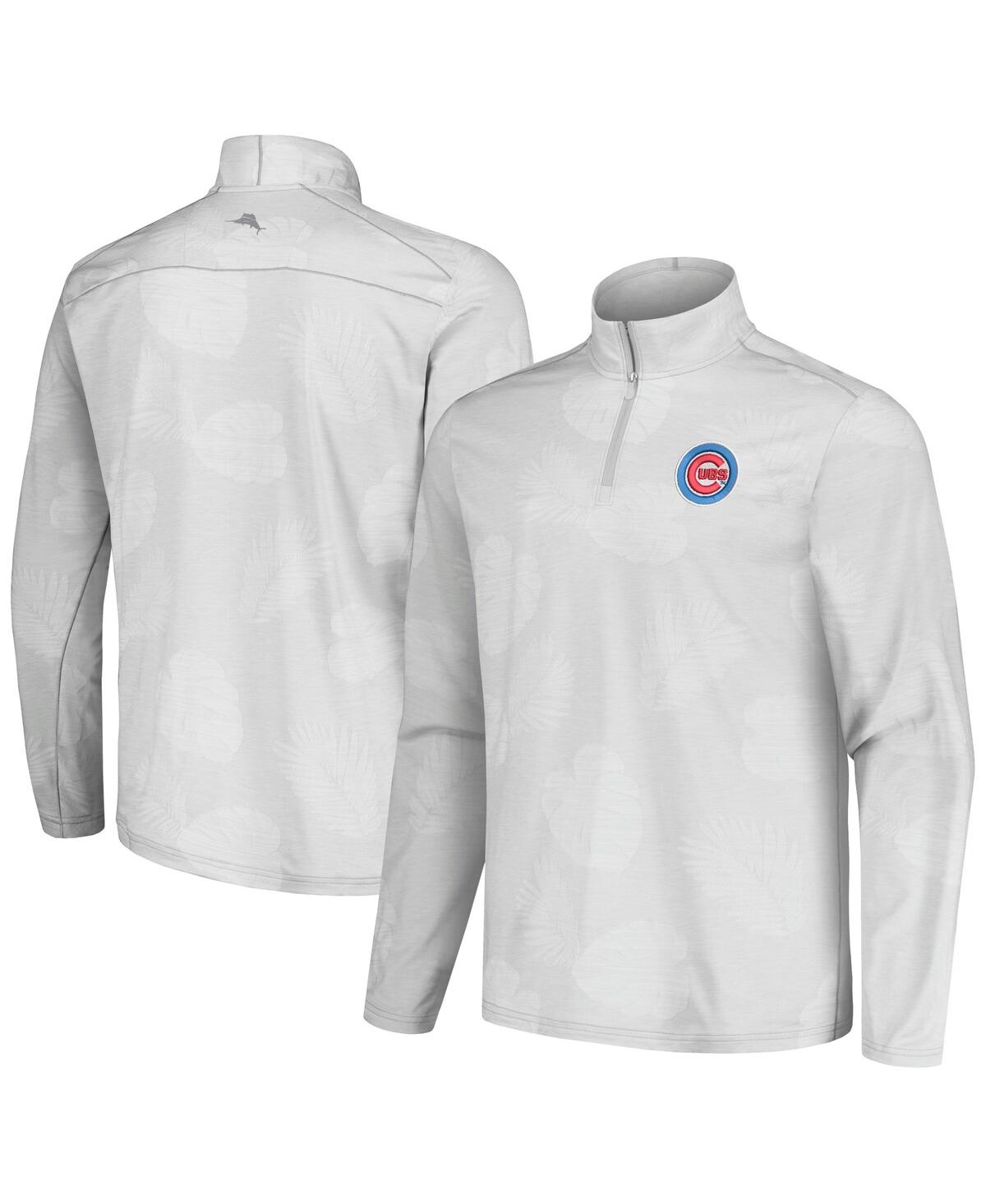 Men's Gray Chicago Cubs Delray Frond IslandZone Half-Zip Jacket - Gray