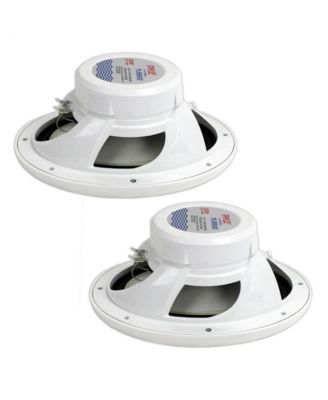 Dual 6'' x 9'' Water Resistant Marine Speakers, 2-Way Full Range Stereo Sound, 260 Watt, White