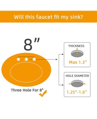 Bathroom Faucet, 8 Inch Widespread Bathroom Sink Faucet