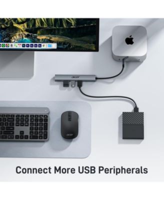 5-in-1 USB-C Hub with 4K HDMI, 100W Power Delivery, 3 USB Ports, and USB-C to HDMI Multiport Adapter for Laptops, PCs, Tablets, MacBook, iPad, iPhone 15/16 Pro/Pro Max