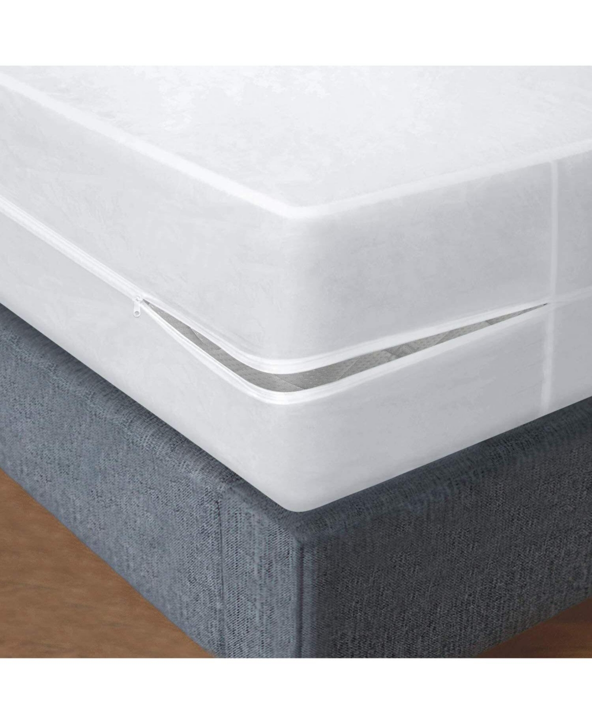 GoodGram Basics Disposable Lightweight Zippered Breathable Fabric Mattress Protector & Dust Mite Barrier For Hotels & Vacations