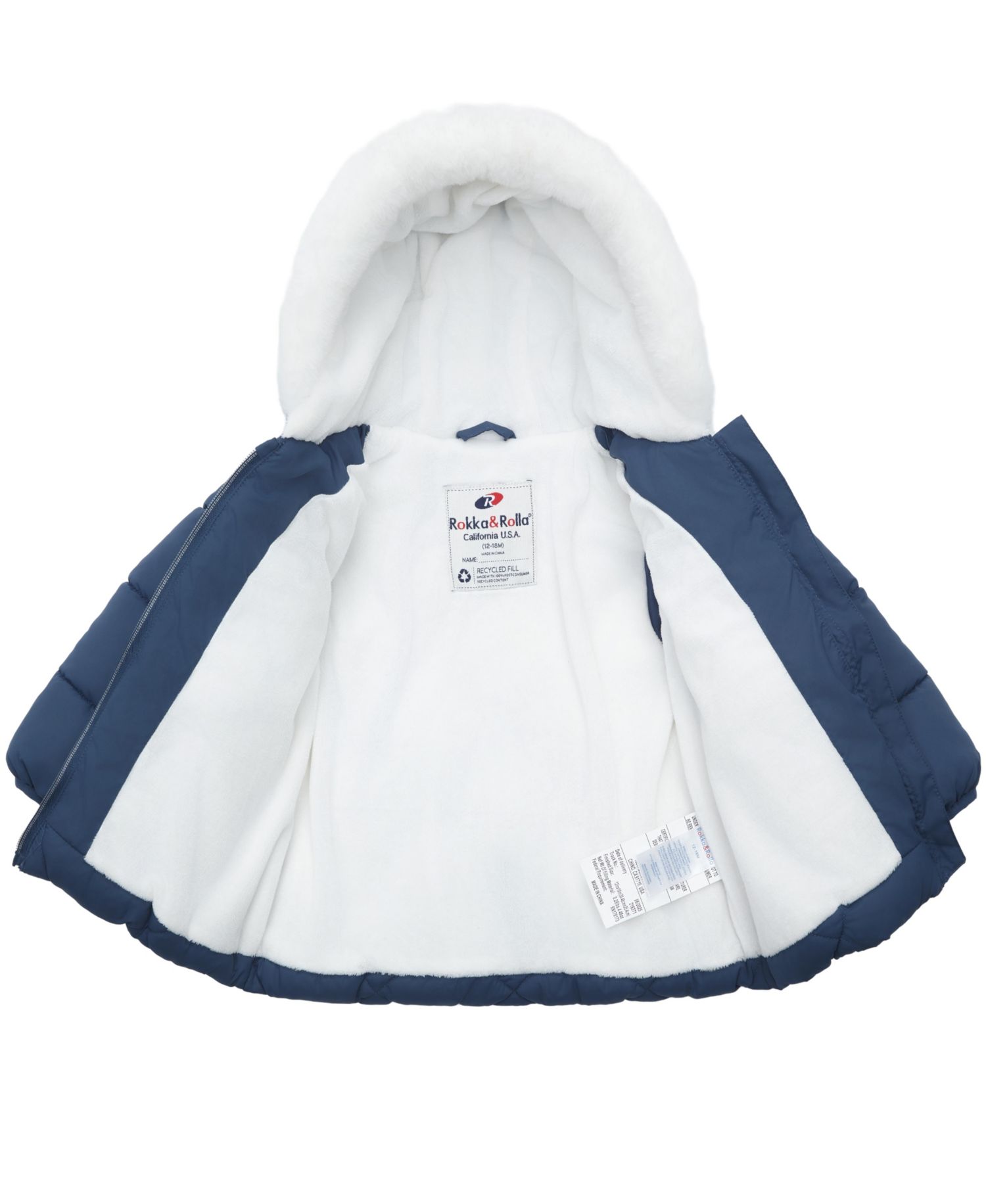 Baby Girls Soft Lining Hooded Puffer Jacket