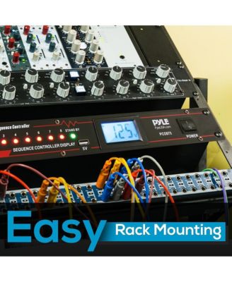 Power Sequence Controller - Pro Electronics Power Supply Conditioner Sequencer with LCD Display, USB Power Charge, Rack Mountable