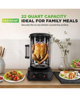 Vertical Rotisserie Oven - Rotating Kebob Cooker