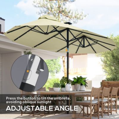 9.7' Double-sided Patio Umbrella with Tilt