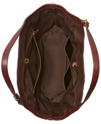 Deco Tulip Medium Suede Tote Bag