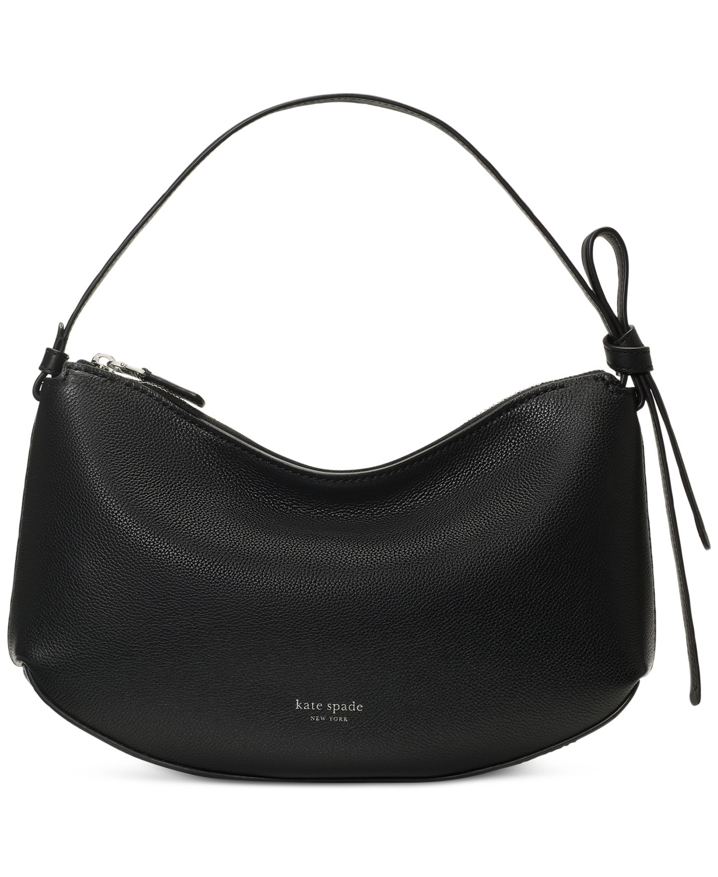 Женская сумка kate spade new york Loop Medium Pebbled Leather Shoulder, цвет: Чёрный — фото 1