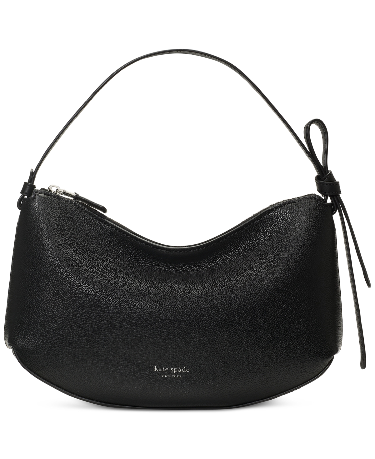 Kate Spade Loop Medium Pebbled Leather Shoulder Bag In Black