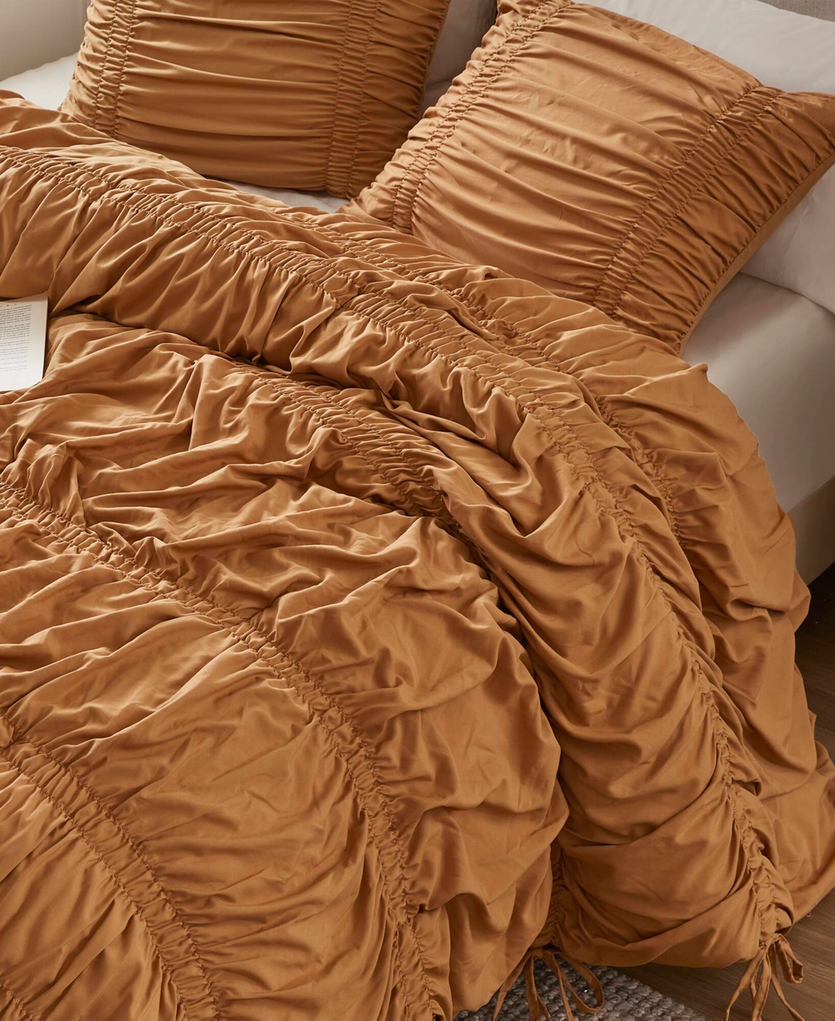 510 Design Mia Ruched 2-pc. Comforter Set, Twin/twin Xl In Brown