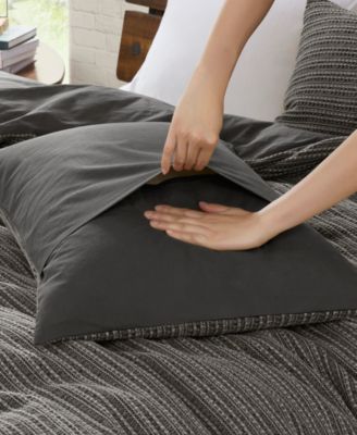 Lyon Waffle Washed 3-Pc. Comforter Set, Full/Queen