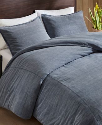 Mckenzie Twill Washed 3-Pc. Duvet Cover Set, King/California King