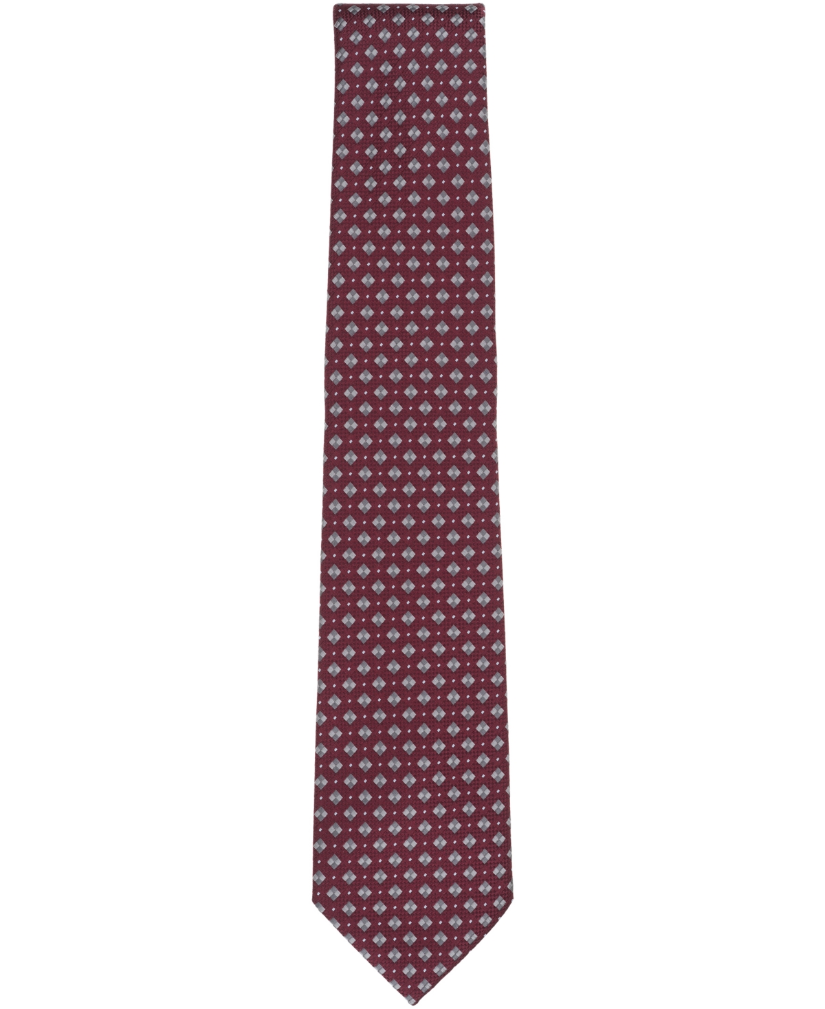 Perry Ellis Portfolio Men's Cain Neat Pattern Classic Tie In Burgundy