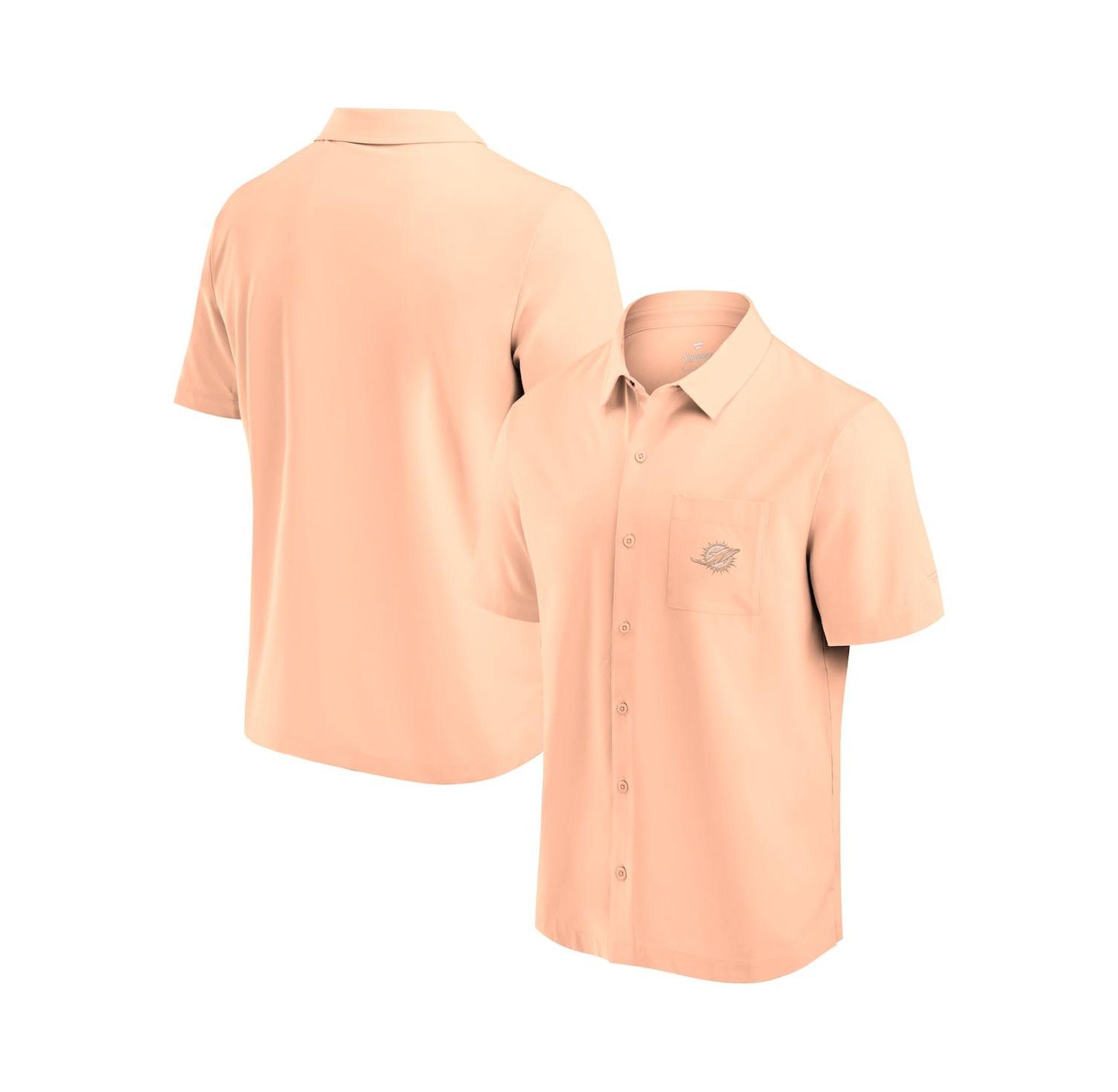 Men's Light Pink Miami Dolphins Front Office Button-Up Shirt